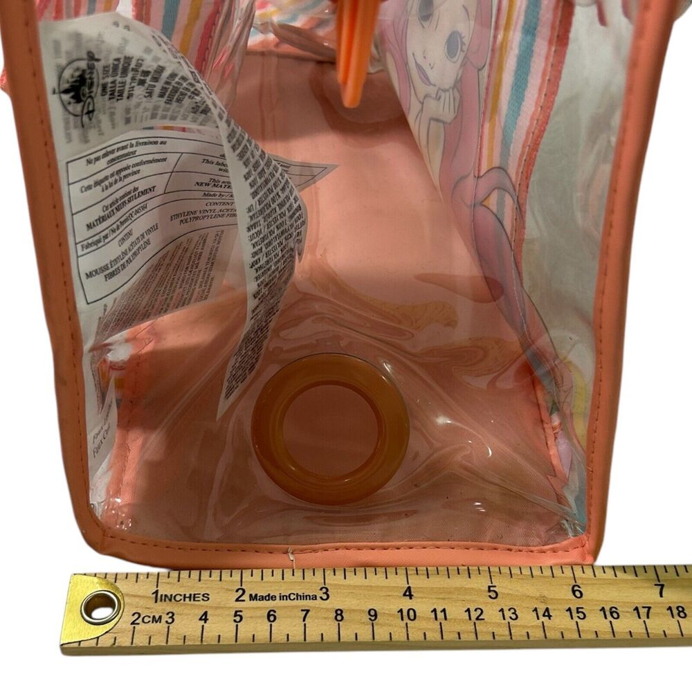 Disney Ariel Clear Crossbody Bag Rainbow Strap Pink Trim Adjustable Strap - Picture 14 of 16
